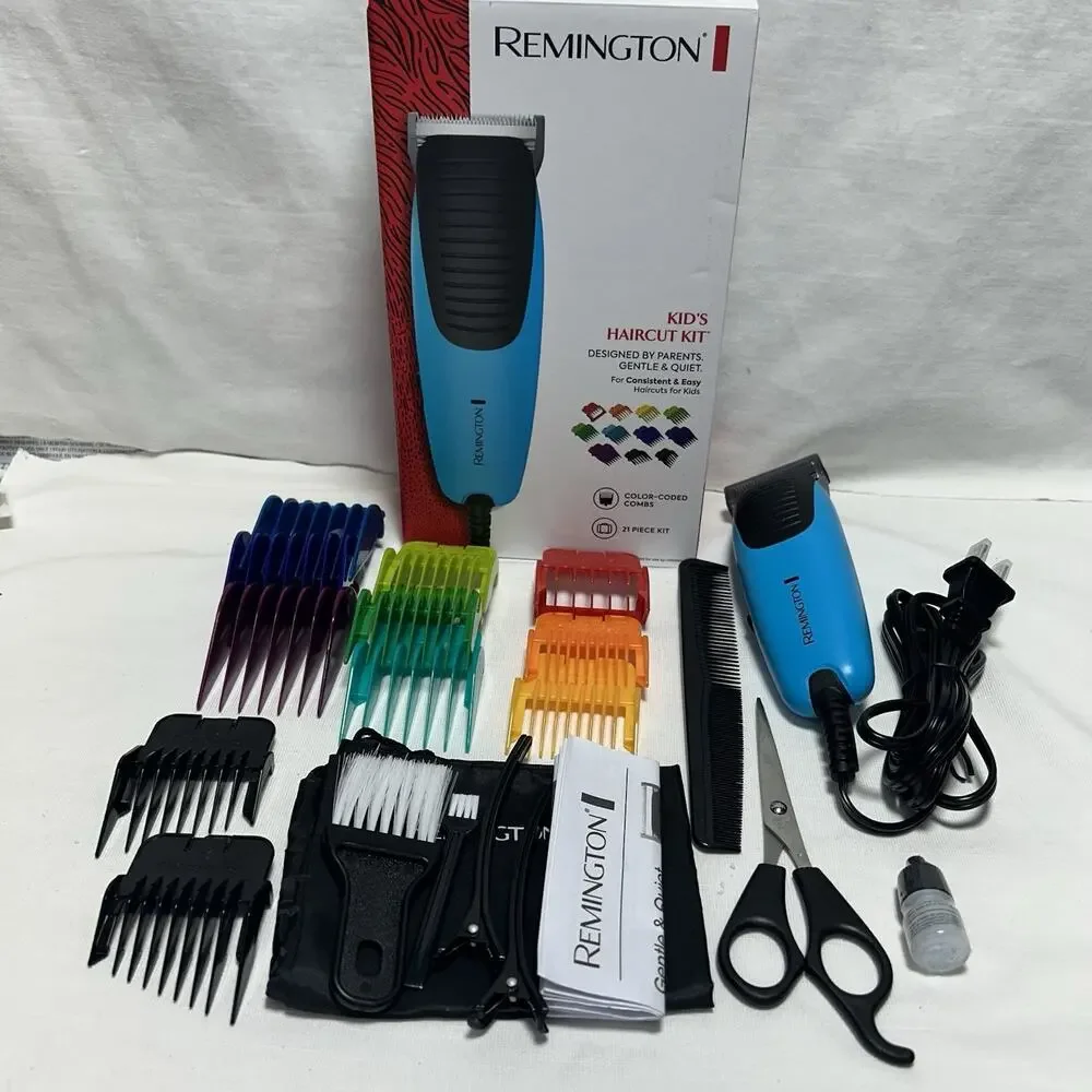NEW OPEN BOX Remington HC5081 Kids Haircut Kit With Color Combs
